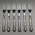 1975 British vintage sterling silver handle table cutlery 6 pair set in case